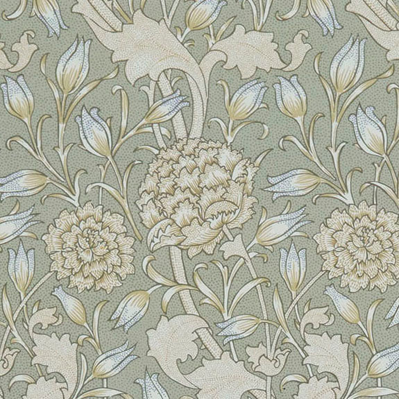 William Morris At Home Wild Tulip Fabric Sage