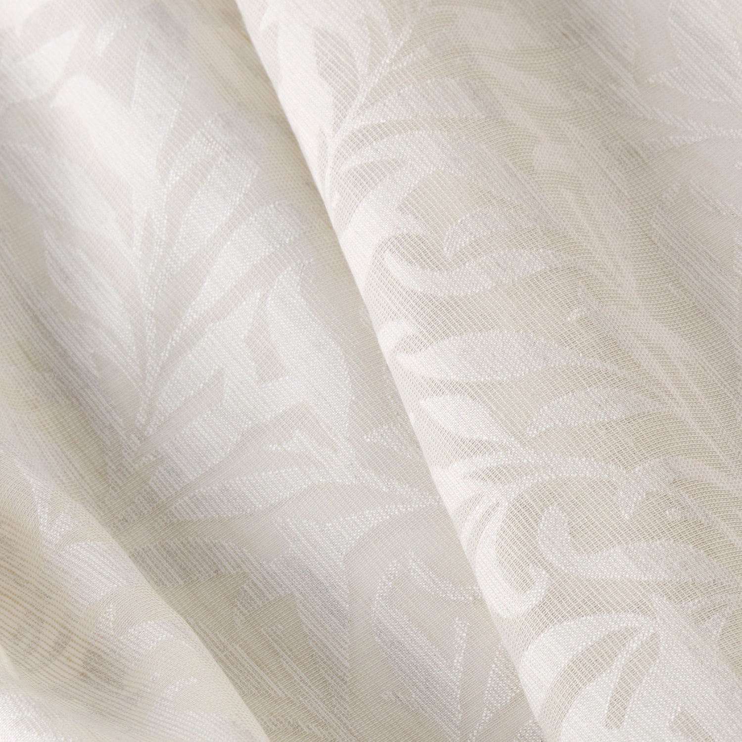 William Morris At Home Willow Bough Sheer Voile Fabric Oat