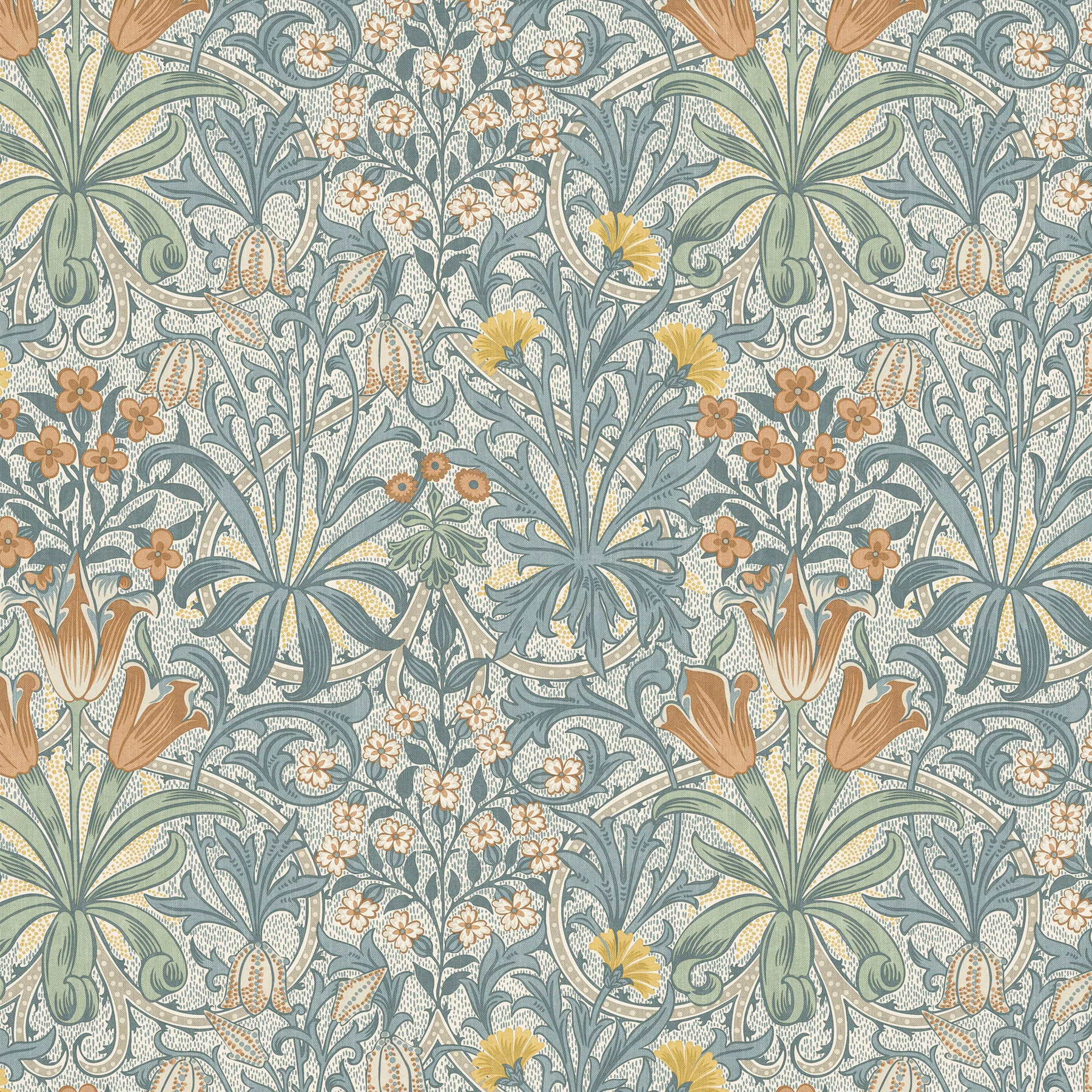 William Morris At Home Woodland Weeds Fabric Bluebird