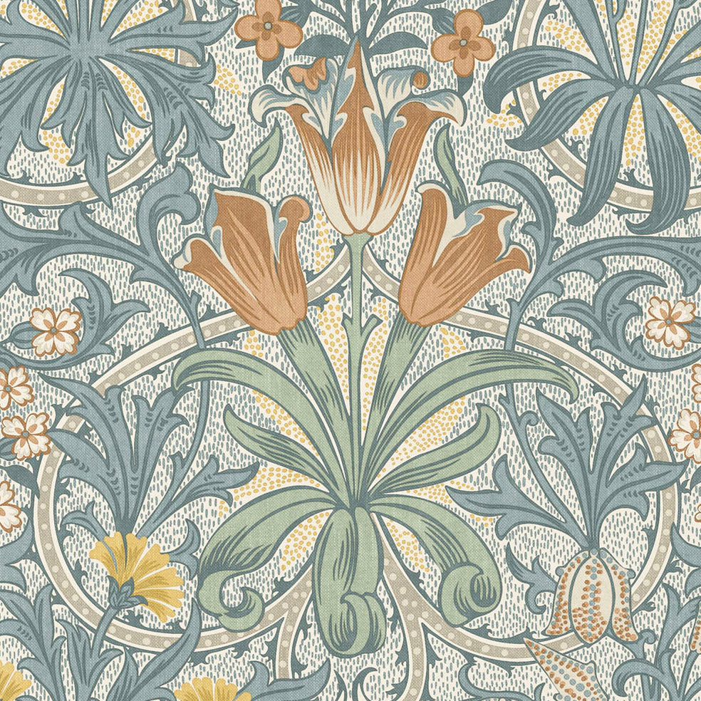 William Morris At Home Woodland Weeds Fabric Bluebird