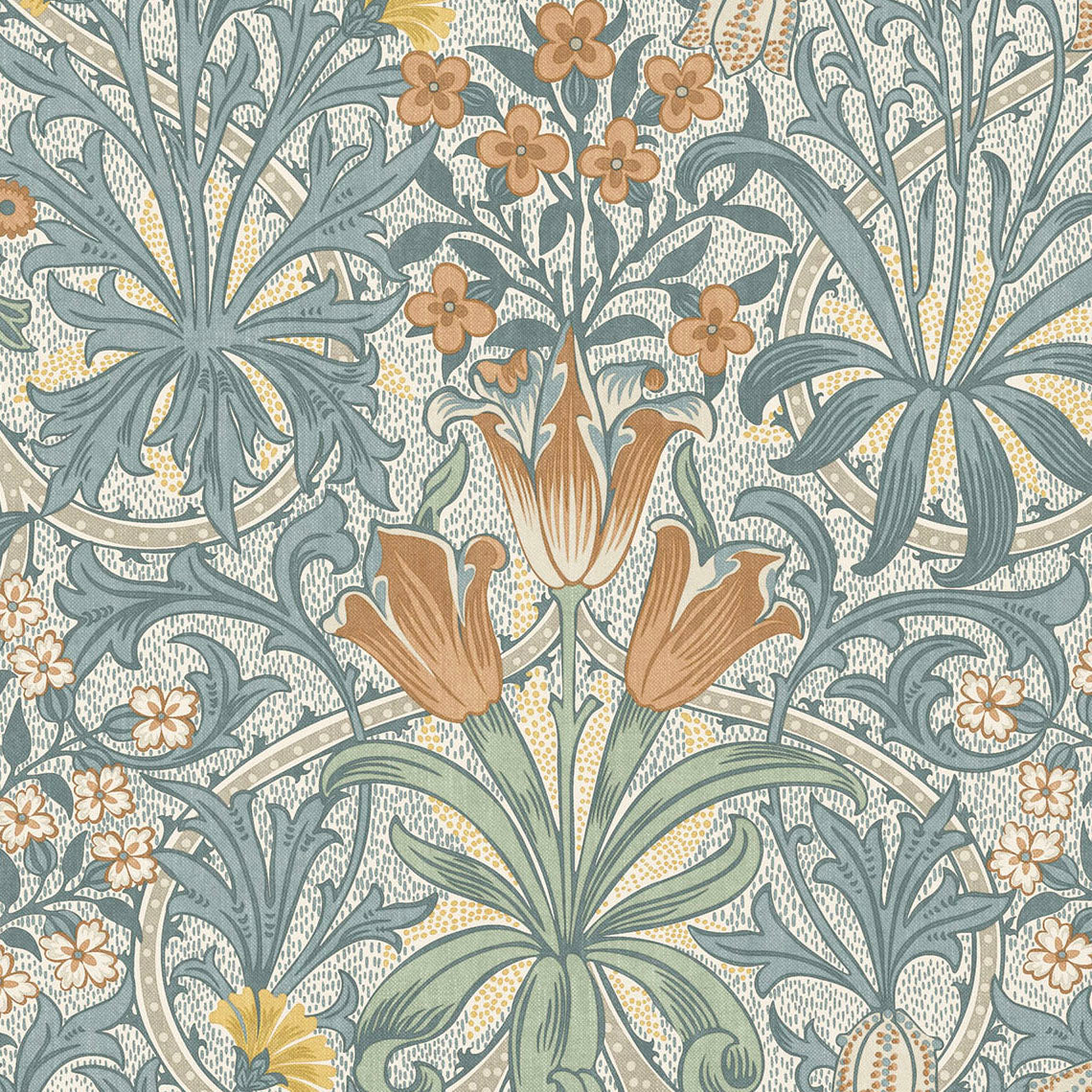 William Morris At Home Woodland Weeds Fabric Bluebird