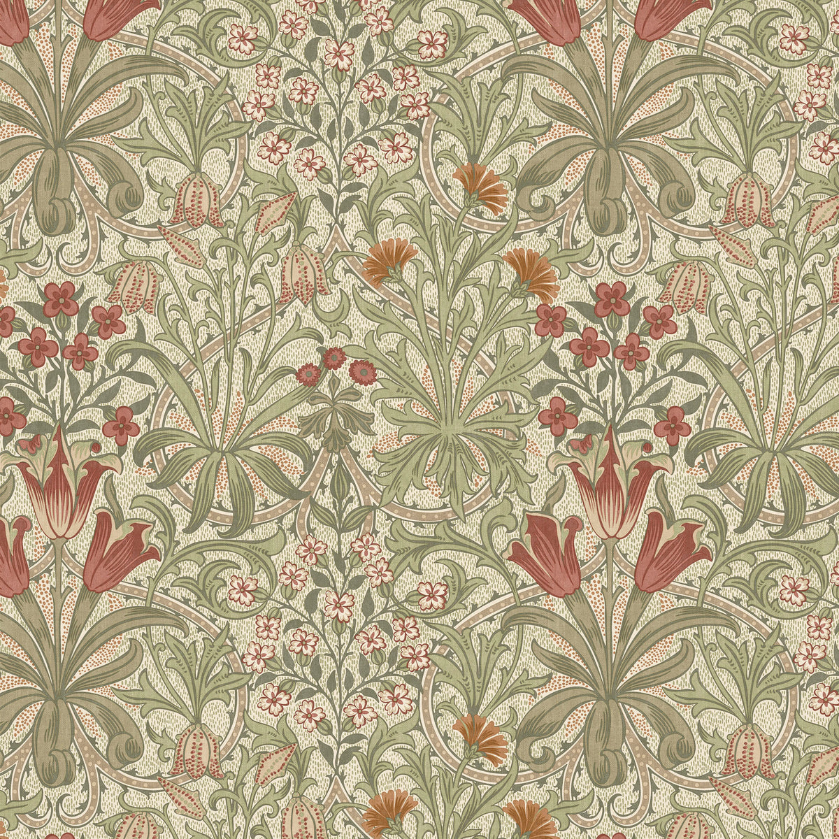 William Morris At Home Woodland Weeds Fabric Fern