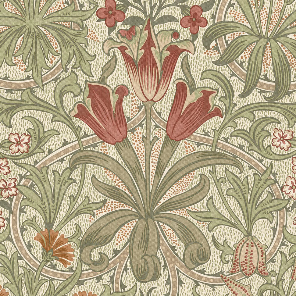 William Morris At Home Woodland Weeds Fabric Fern