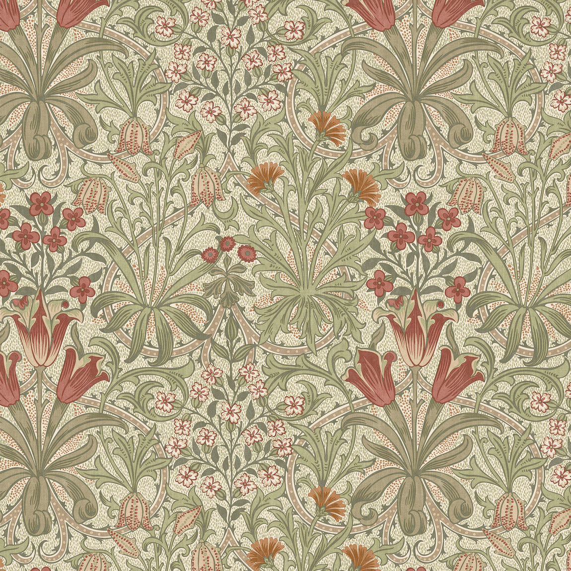 William Morris At Home Woodland Weeds Fabric Fern