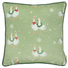 Evans Lichfield Winter Geese Velvet Piped Filled Cushion 43cm x 43cm Multi