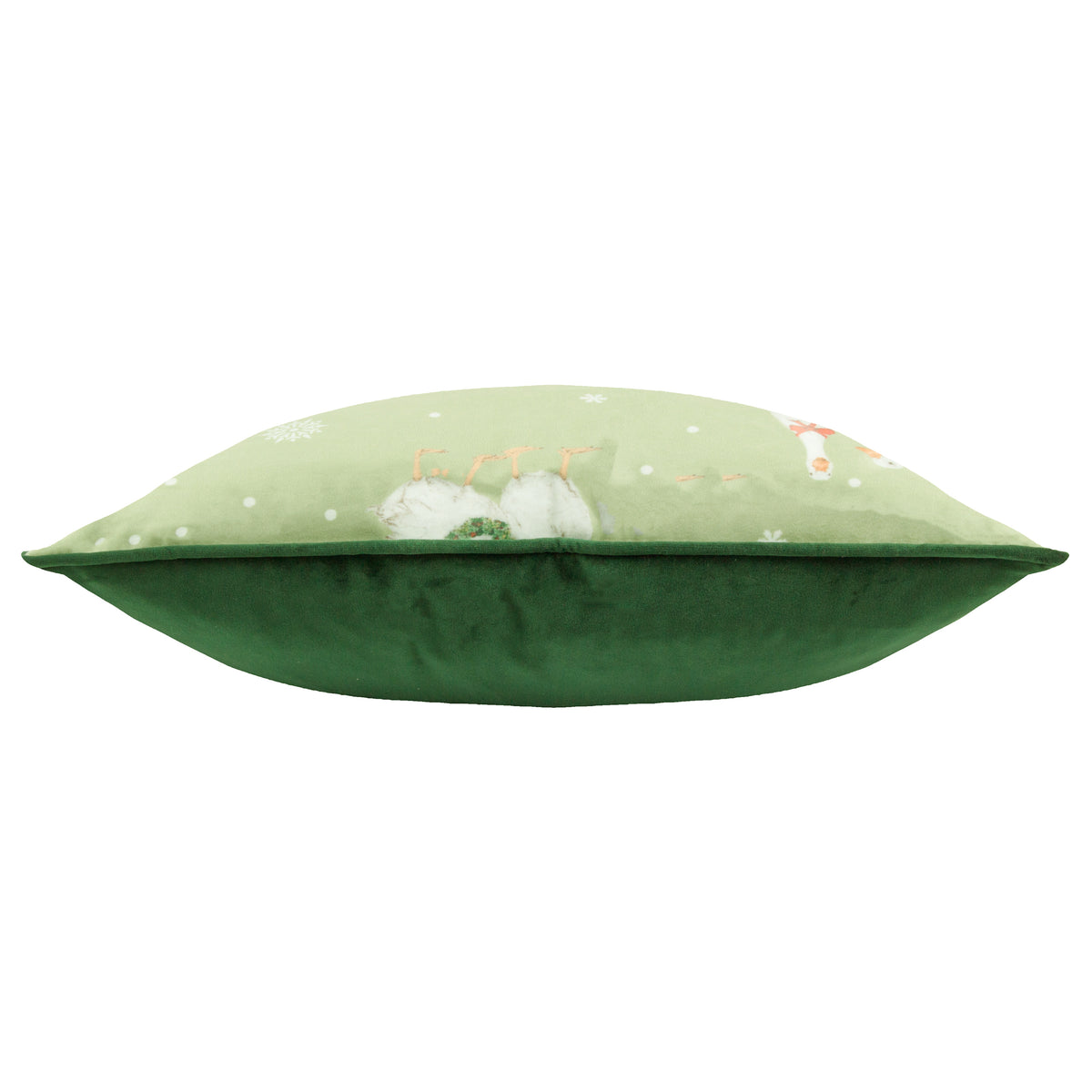 Evans Lichfield Winter Geese Velvet Piped Filled Cushion 43cm x 43cm Multi