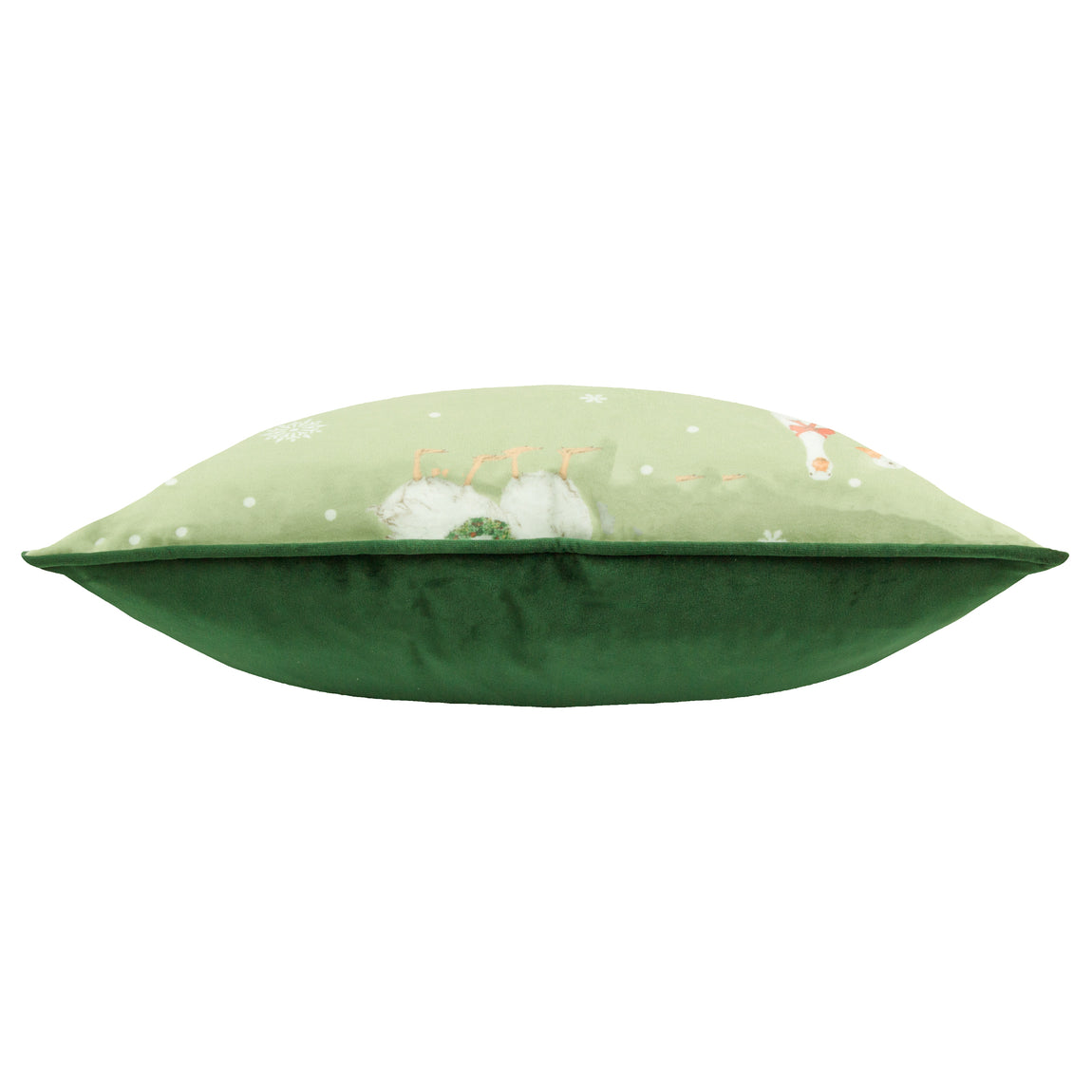 Evans Lichfield Winter Geese Velvet Piped Filled Cushion 43cm x 43cm Multi