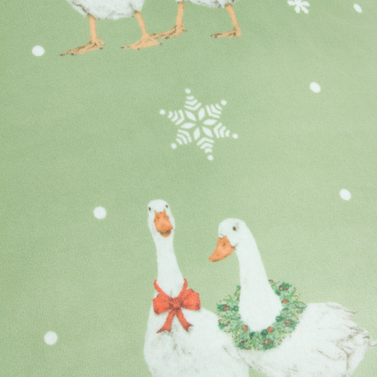 Evans Lichfield Winter Geese Velvet Piped Filled Cushion 43cm x 43cm Multi