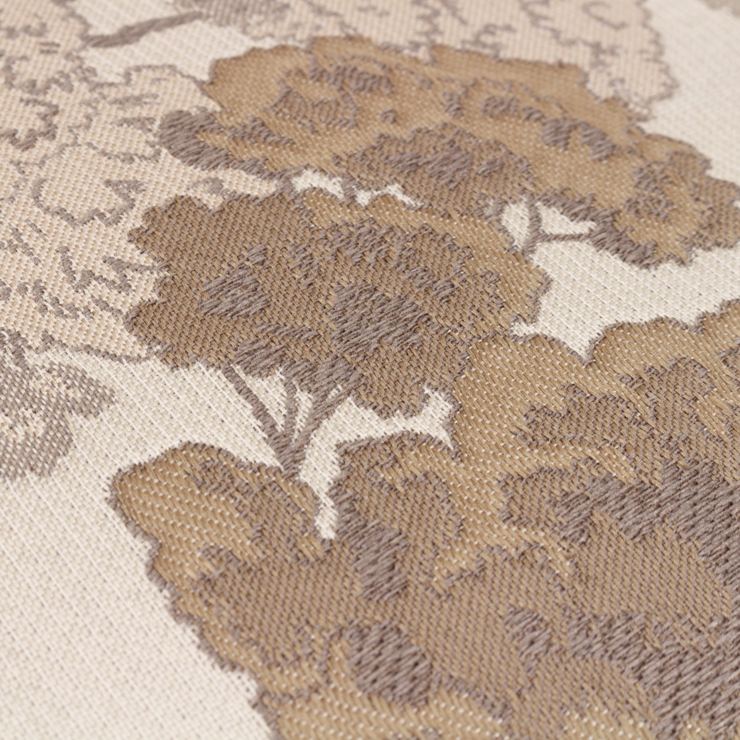 Wylder Nature Woodlands Floral Jacquard Filled Cushion 55cm x 55cm Natural
