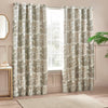 Wylder Nature Woodlands Floral Jacquard Ready Made Eyelet Curtains Natural