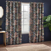 Wylder Nature Woodlands Floral Jacquard Ready Made Eyelet Curtains Navy