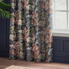 Wylder Nature Woodlands Floral Jacquard Ready Made Eyelet Curtains Navy