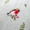 Fusion Winter Robin Duvet Cover Bedding Set Duck Egg