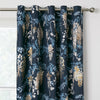 Dreams & Drapes Wisteria Ready Made Eyelet Curtains Navy