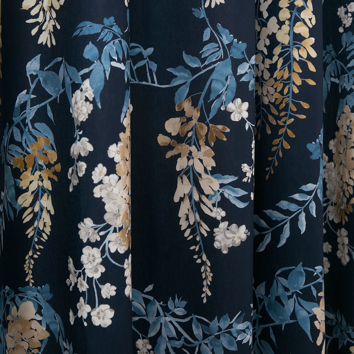 Dreams & Drapes Wisteria Ready Made Eyelet Curtains Navy