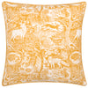 Furn. Winter Woods Animal Chenille 50cm x 50cm Filled Cushion Ochre