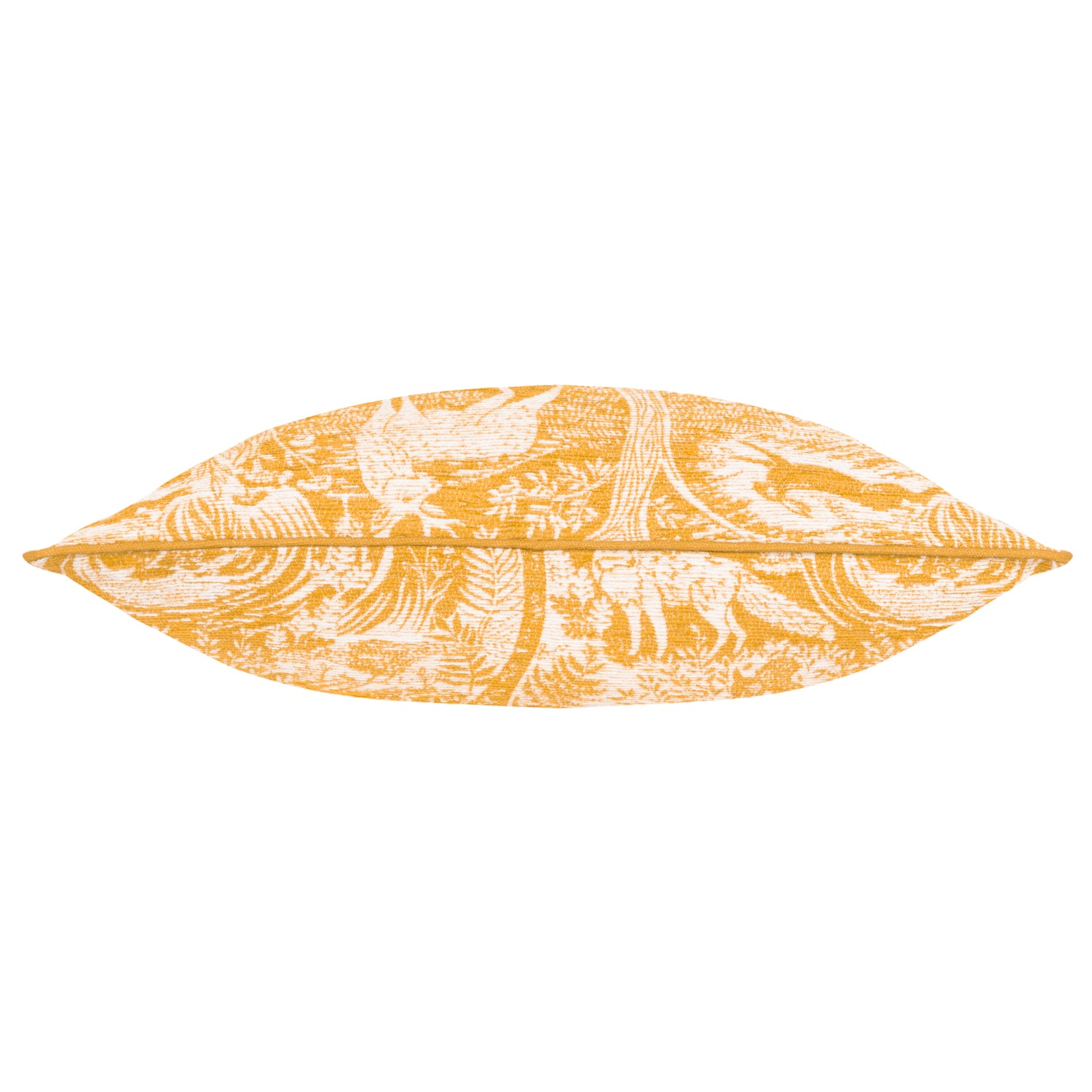 Furn. Winter Woods Animal Chenille 50cm x 50cm Filled Cushion Ochre