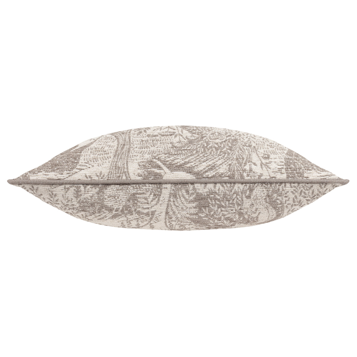 Furn. Winter Woods Animal Chenille 50cm x 50cm Filled Cushion Taupe
