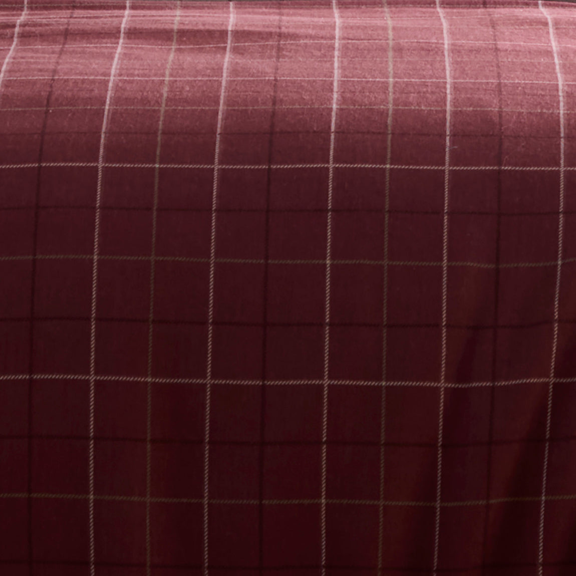 Dreams & Drapes Wynn Brushed Cotton Duvet Cover Bedding Set Burgundy