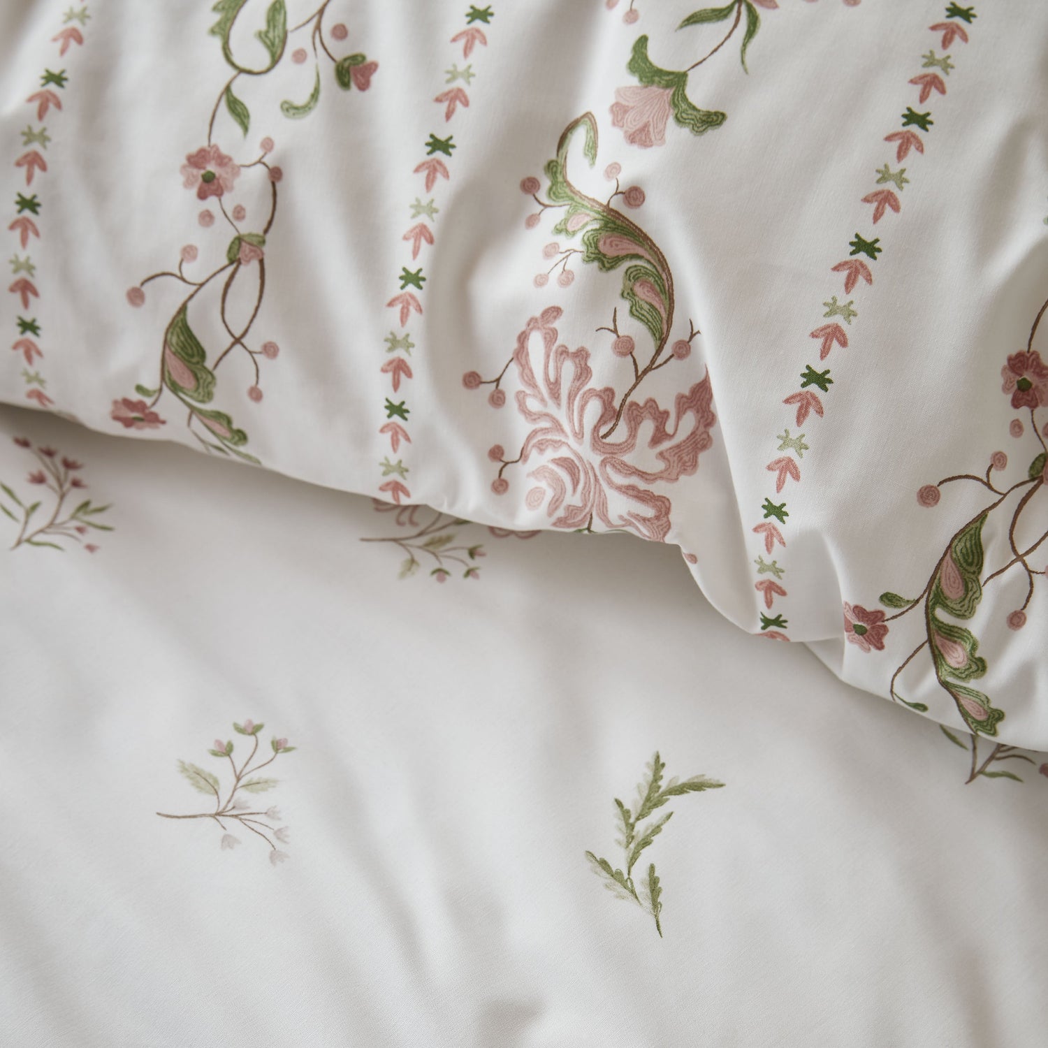Historic Royal Palaces Waistcoat Stripe Duvet Cover Bedding Set Clay Pink