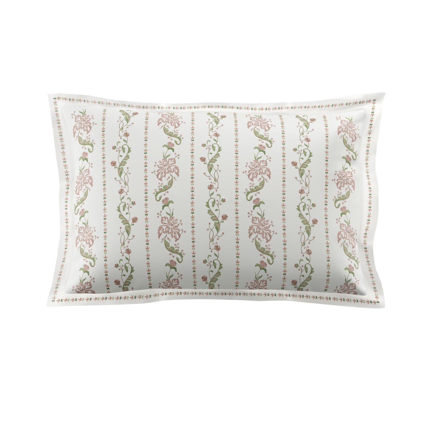 Historic Royal Palaces Waistcoat Stripe Pillowcase Oxford Clay Pink