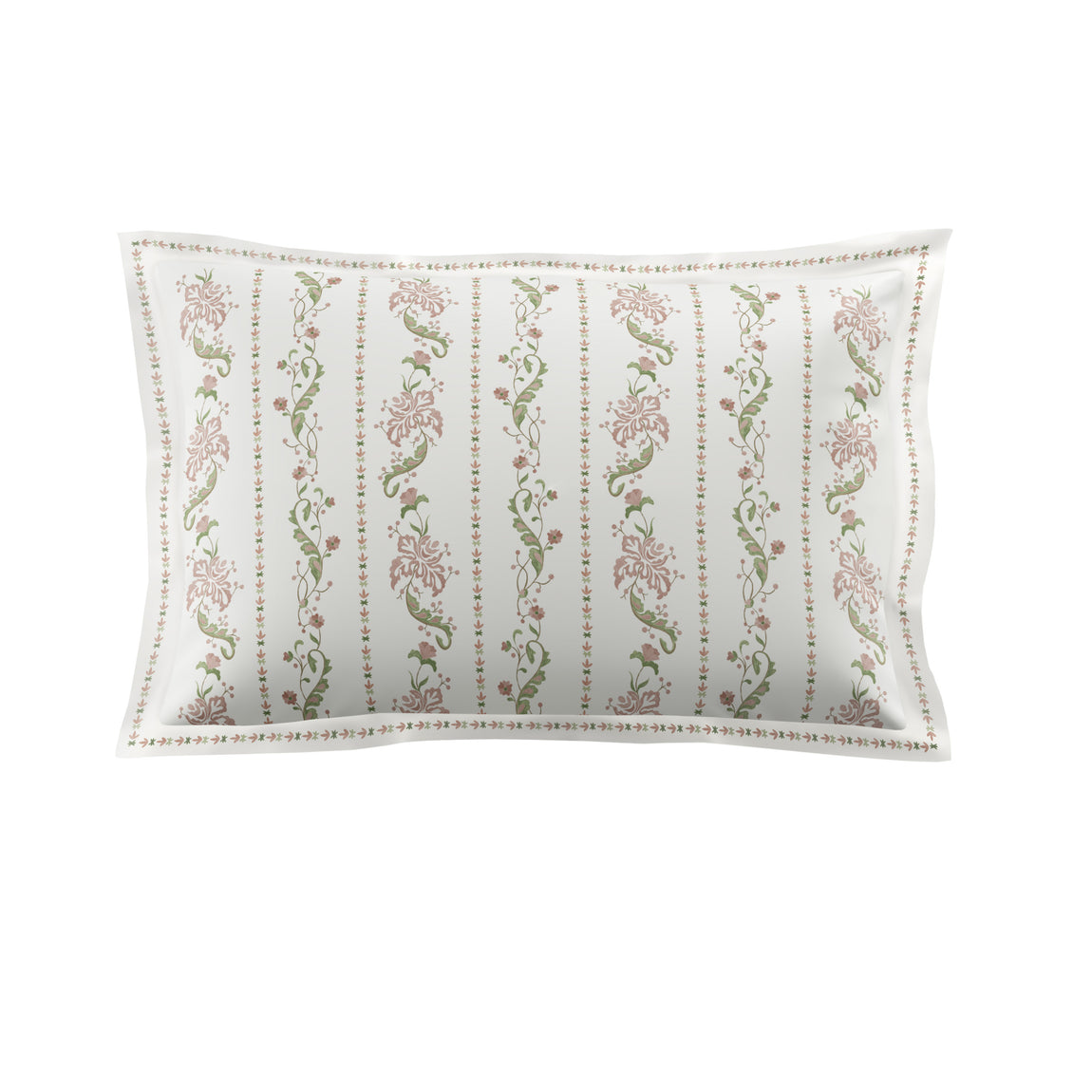 Historic Royal Palaces Waistcoat Stripe Pillowcase Oxford Clay Pink
