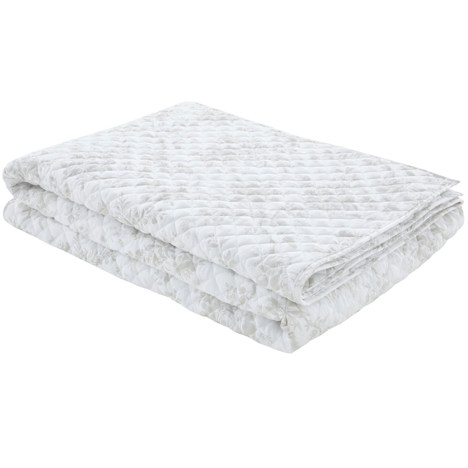 Laura Ashley Walled Garden 235cm x 235cm Bedspread Dove Grey