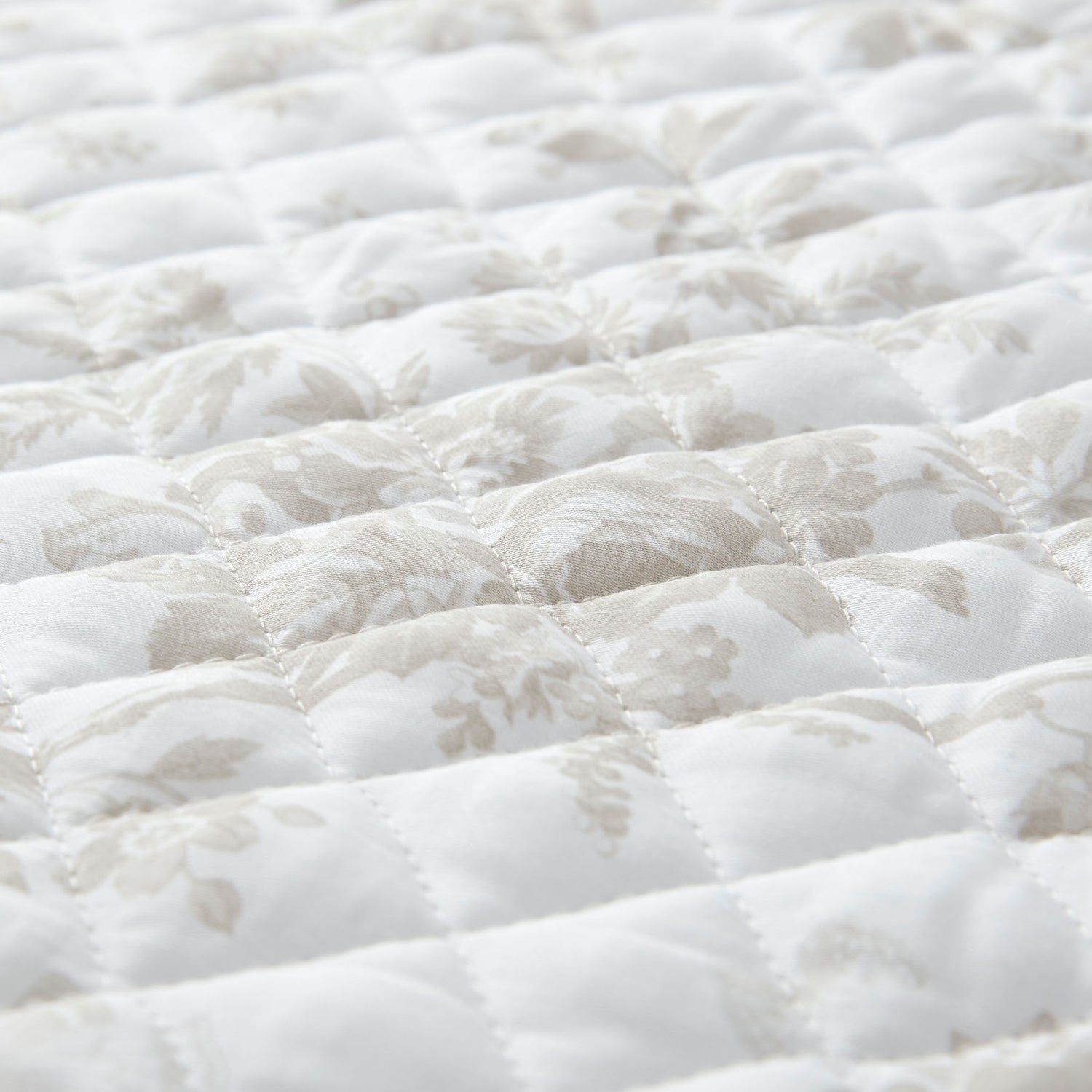 Laura Ashley Walled Garden 235cm x 235cm Bedspread Dove Grey
