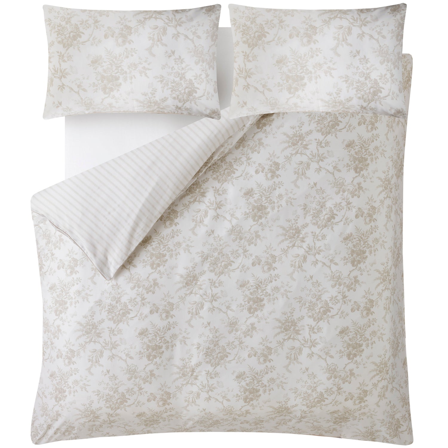 Laura Ashley Walled Garden Duvet Cover Bedding Set Dove Grey