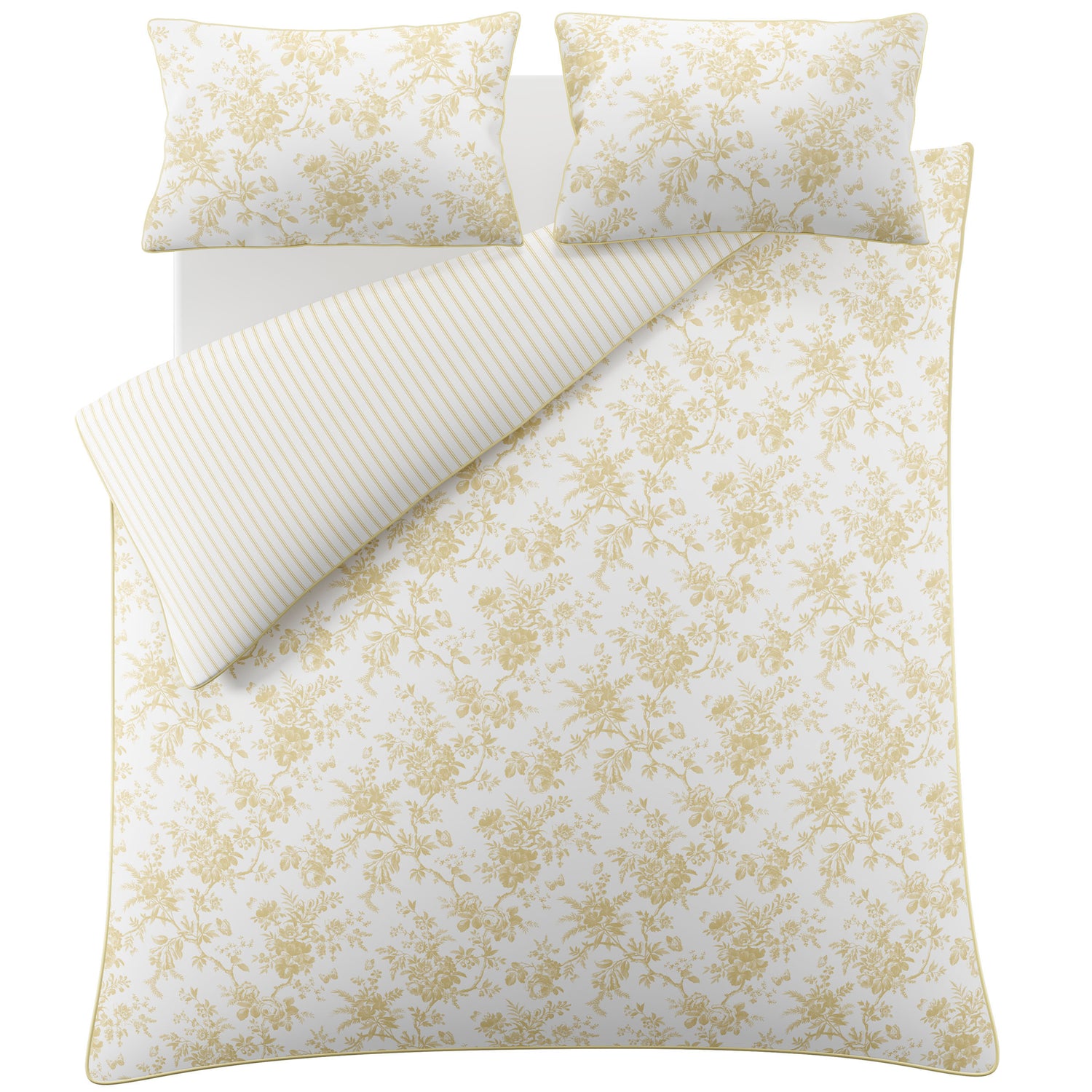 Laura Ashley Walled Garden Duvet Cover Bedding Set Ochre Yellow