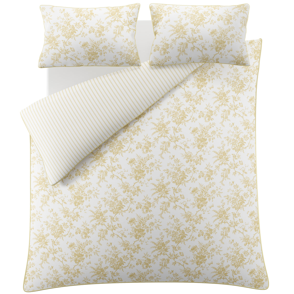 Laura Ashley Walled Garden Duvet Cover Bedding Set Ochre Yellow