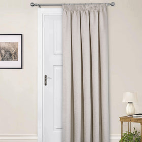 Sundour Washington 66 x 84 Ready Made Pencil Pleat Door Curtain Natural