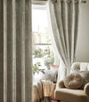 Laura Ashley Waxham Ready Made Eyelet Curtains Dove Grey