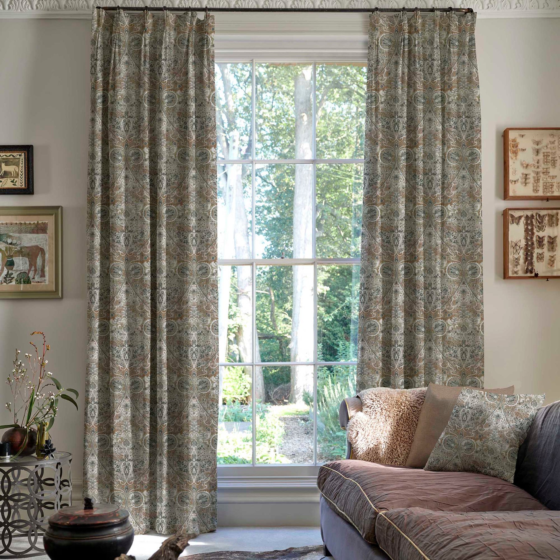 Linda Barker Home Jaipur Made To Measure Curtains Mushroom