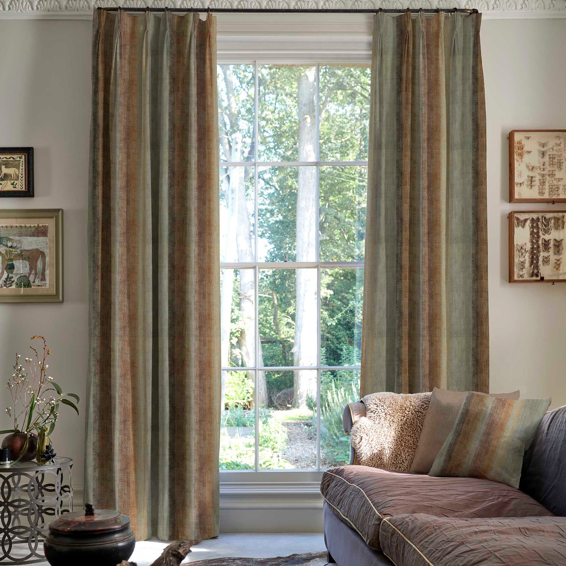 Linda Barker Home Bidar Blackout Made To Measure Curtains Mushroom