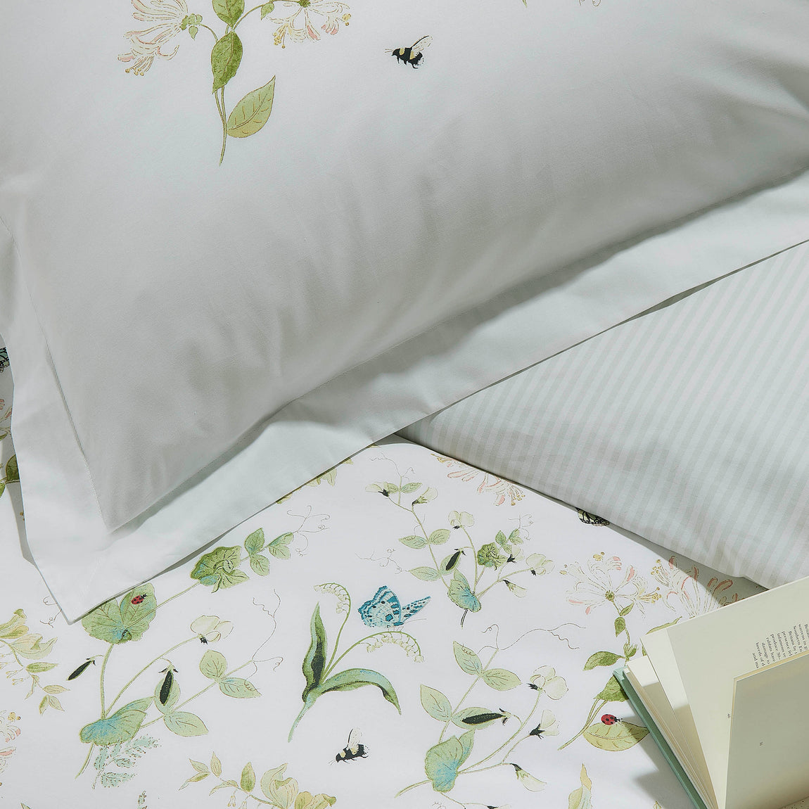Sophie Allport Wild Floral Duvet Cover Bedding Set Green