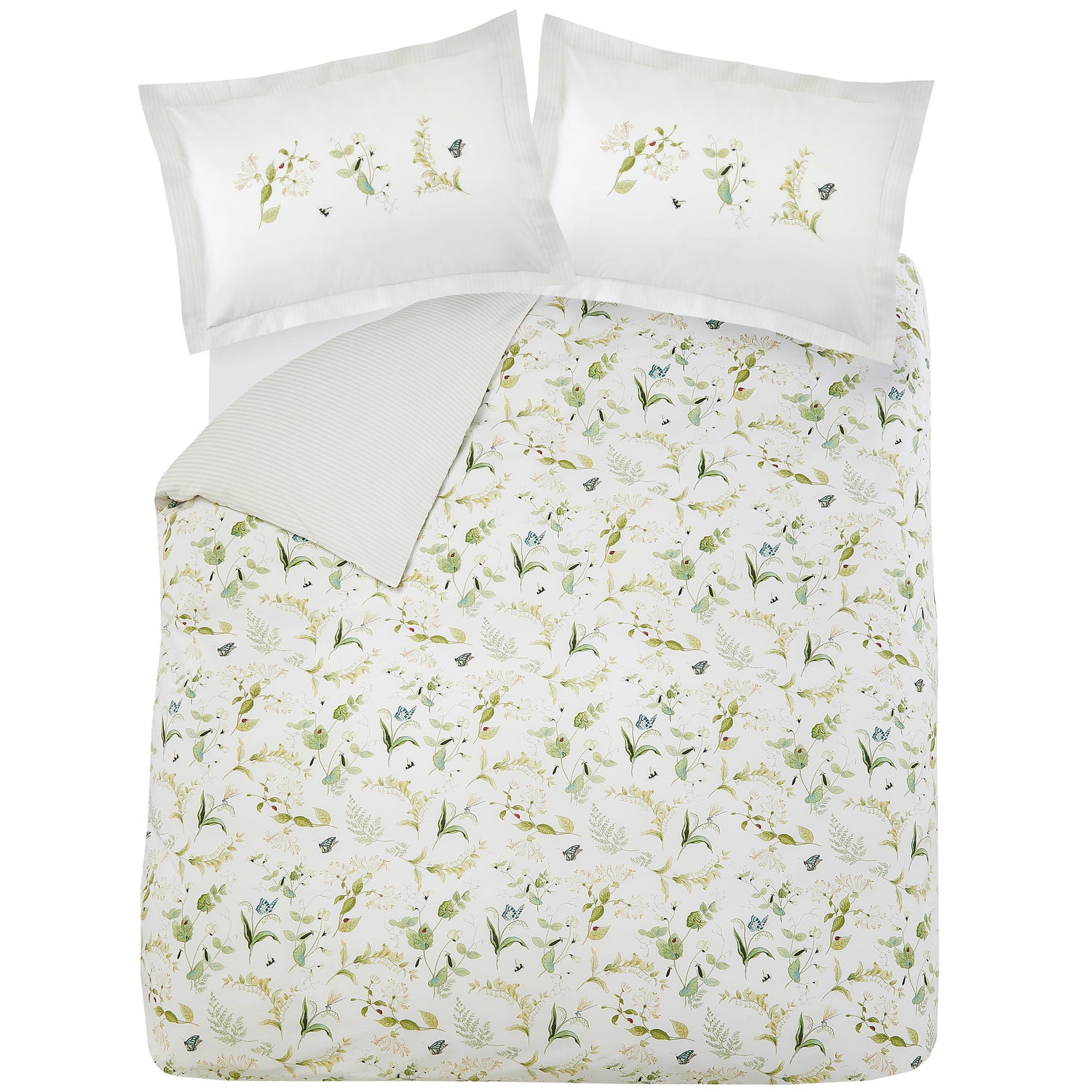Sophie Allport Wild Floral Duvet Cover Bedding Set Green