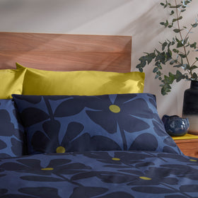 Orla Kiely Wildflower Pillowcase Housewife Indigo