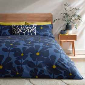 Orla Kiely Wildflower Duvet Cover Bedding Set Indigo