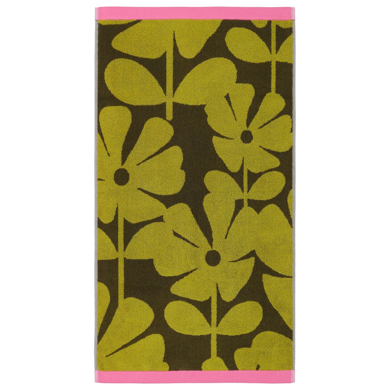 Orla Kiely Wildflower Towel Yellow Ochre