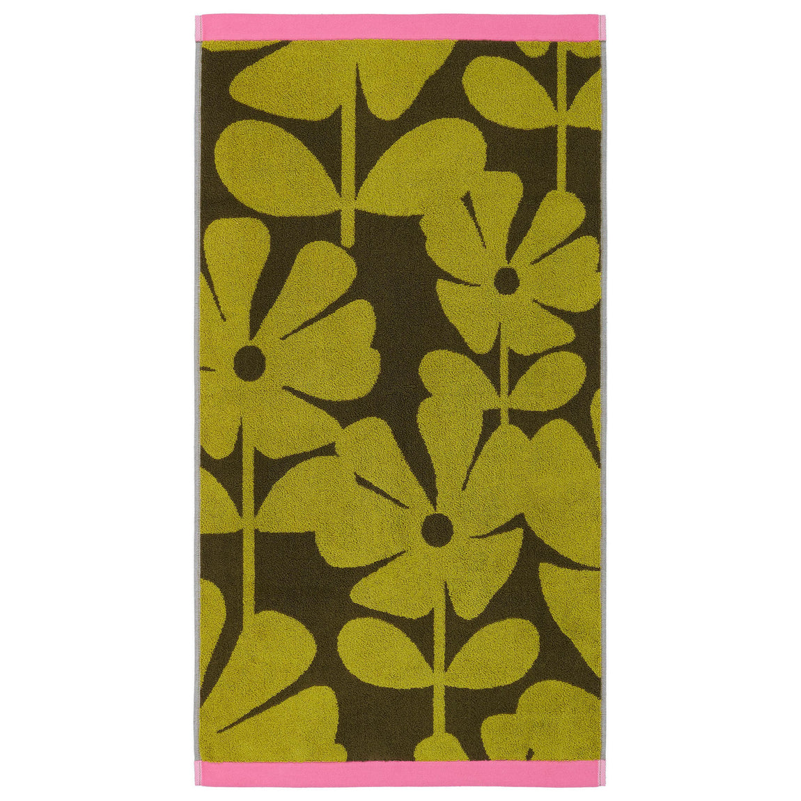 Orla Kiely Wildflower Towel Yellow Ochre