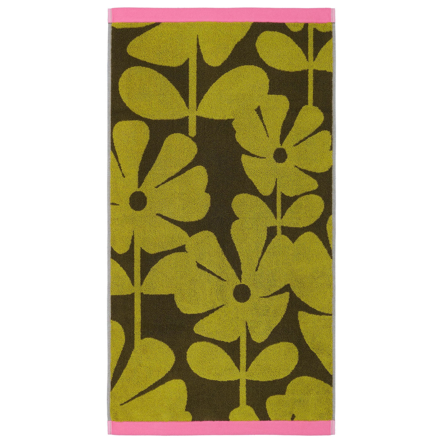 Orla Kiely Wildflower Towel Yellow Ochre