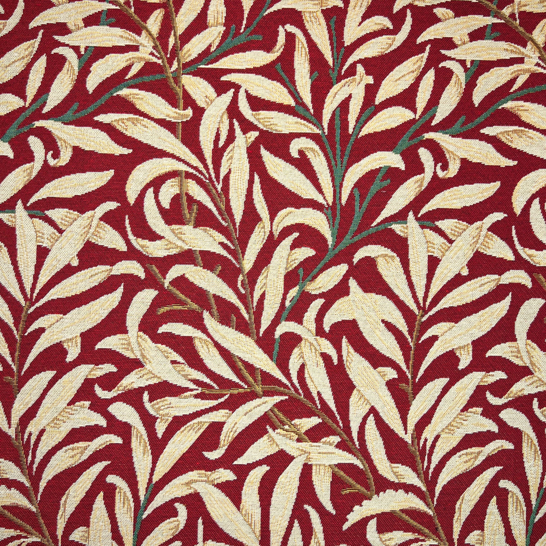 William Morris Crimson Willow Boughs Tapestry Fabric Terrys