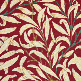 William Morris Willow Boughs Tapestry Fabric Crimson