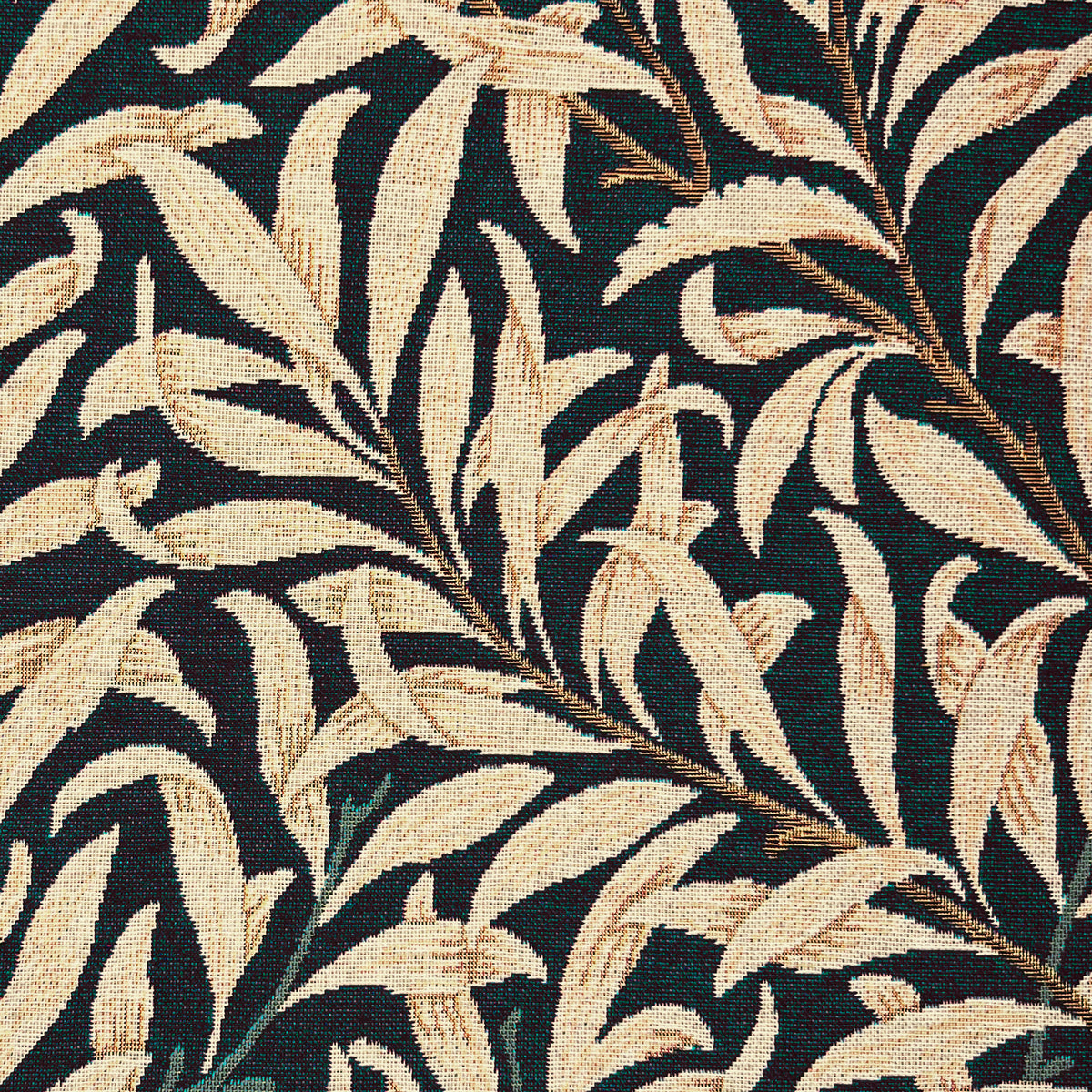 William Morris Willow Boughs Tapestry Fabric Ebony