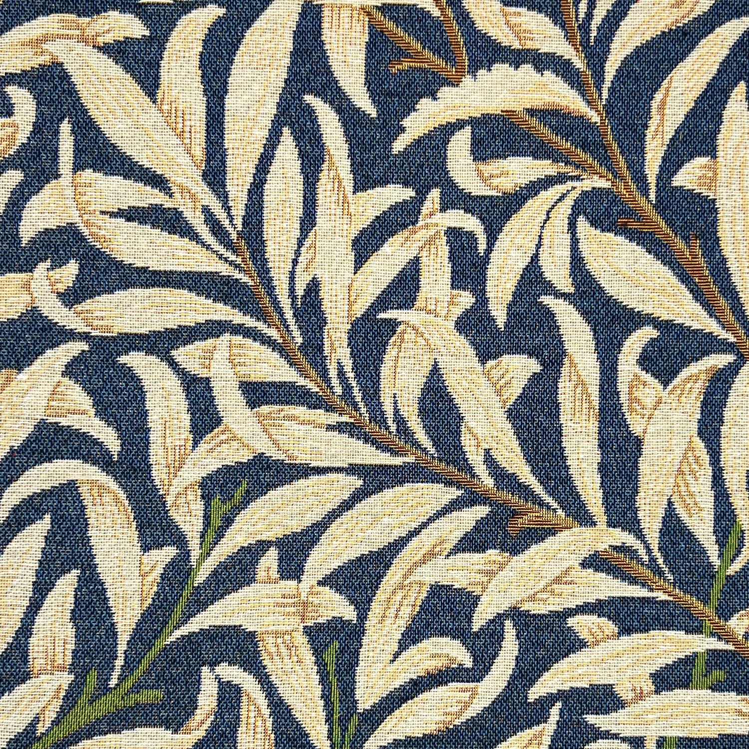 William Morris Willow Boughs Tapestry Fabric Navy