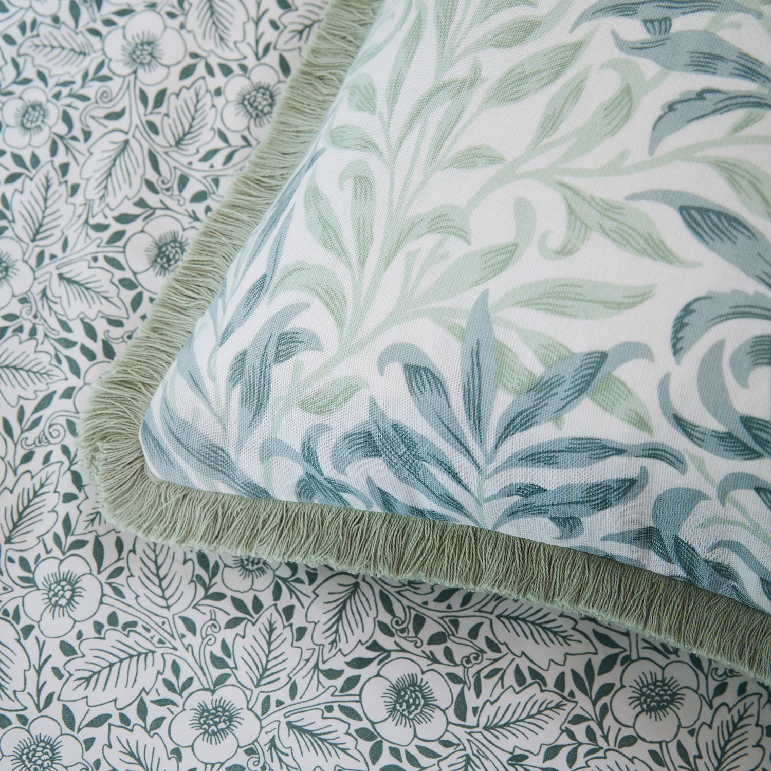 William Morris At Home Willow Bough Pair of Housewife Pillowcases Sage