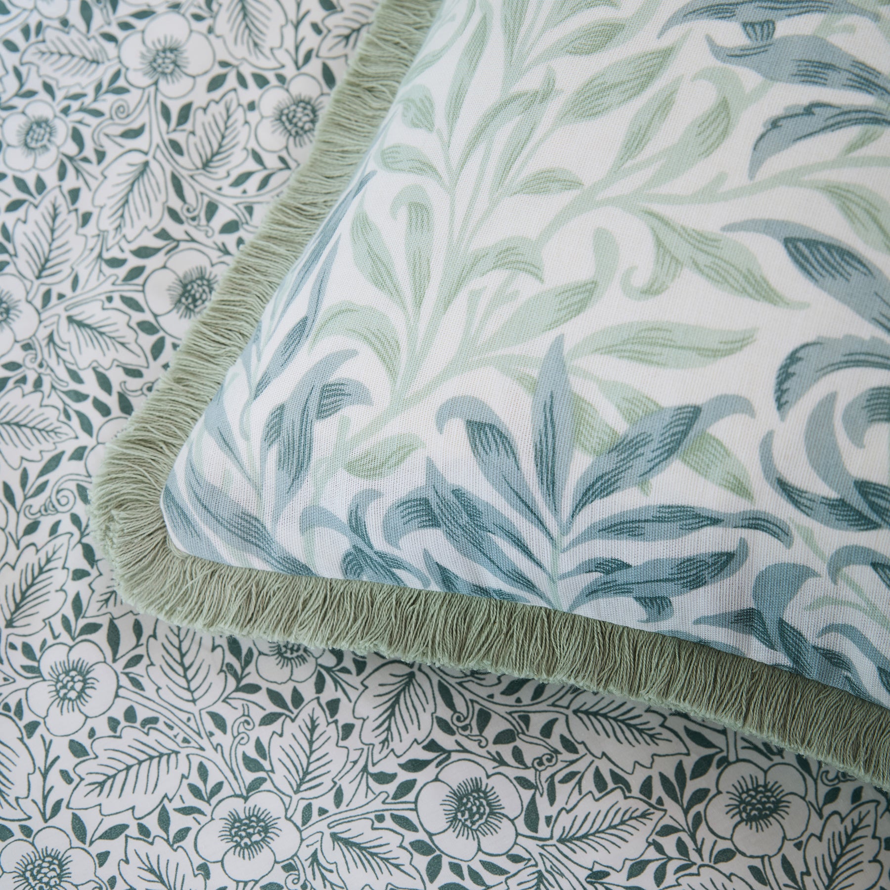 William Morris At Home Willow Bough Pair of Housewife Pillowcases Sage