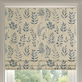 ANTE DECOR Willow Printed Cotton Made To Measure Roman Blind Delft