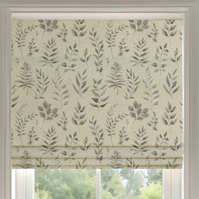 ANTE DECOR Willow Printed Cotton Made To Measure Roman Blind French Grey